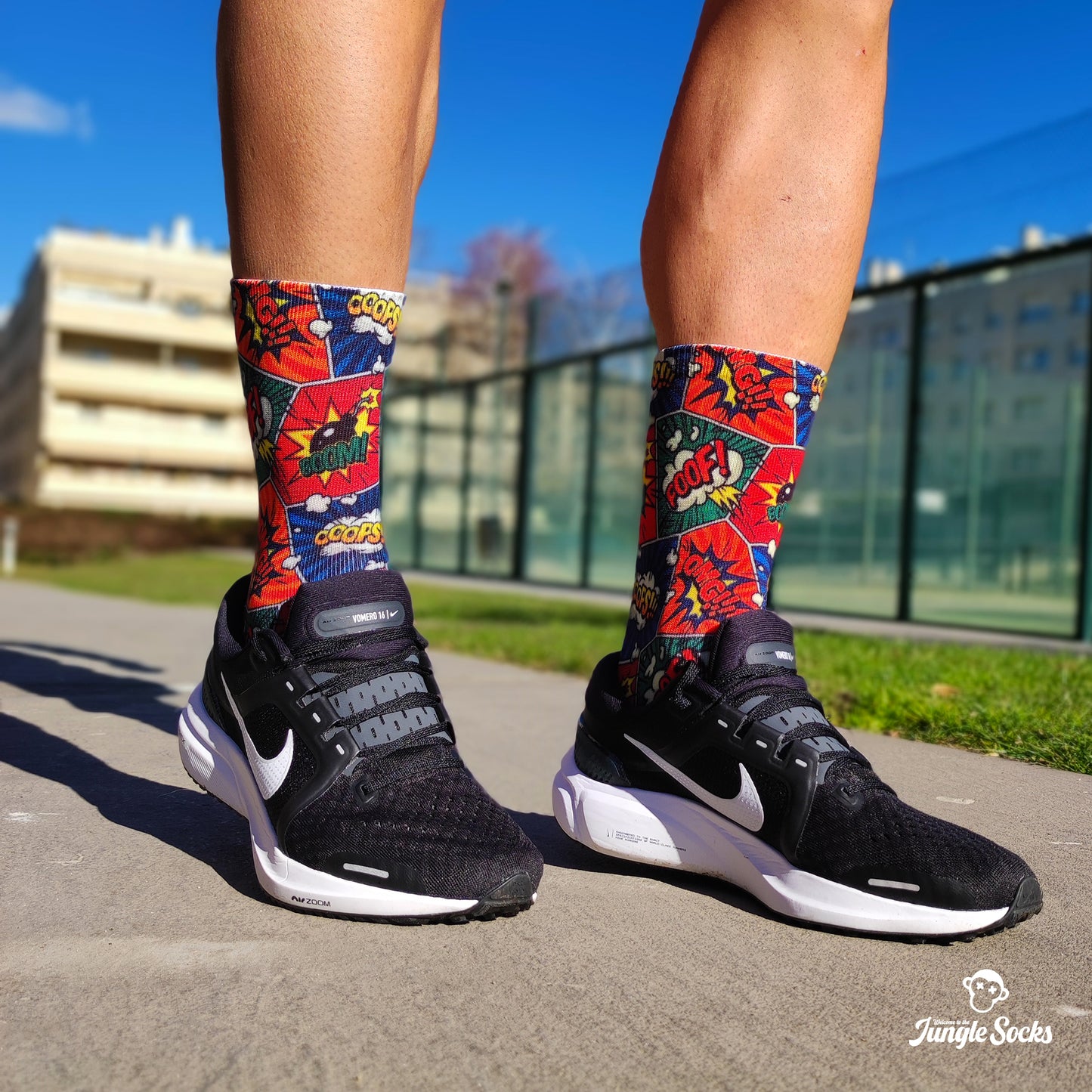 Calcetines Running divertidos con estampado de comics